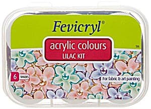 Fevicryl Acrylic Color Lilac Kit~6 colors/ 10ml each - [NoS]-