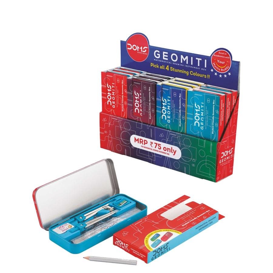 DOMS Geomiti Mathematical Drawing Instrument Box, Art No. 7510, 7508, 7493, 7509