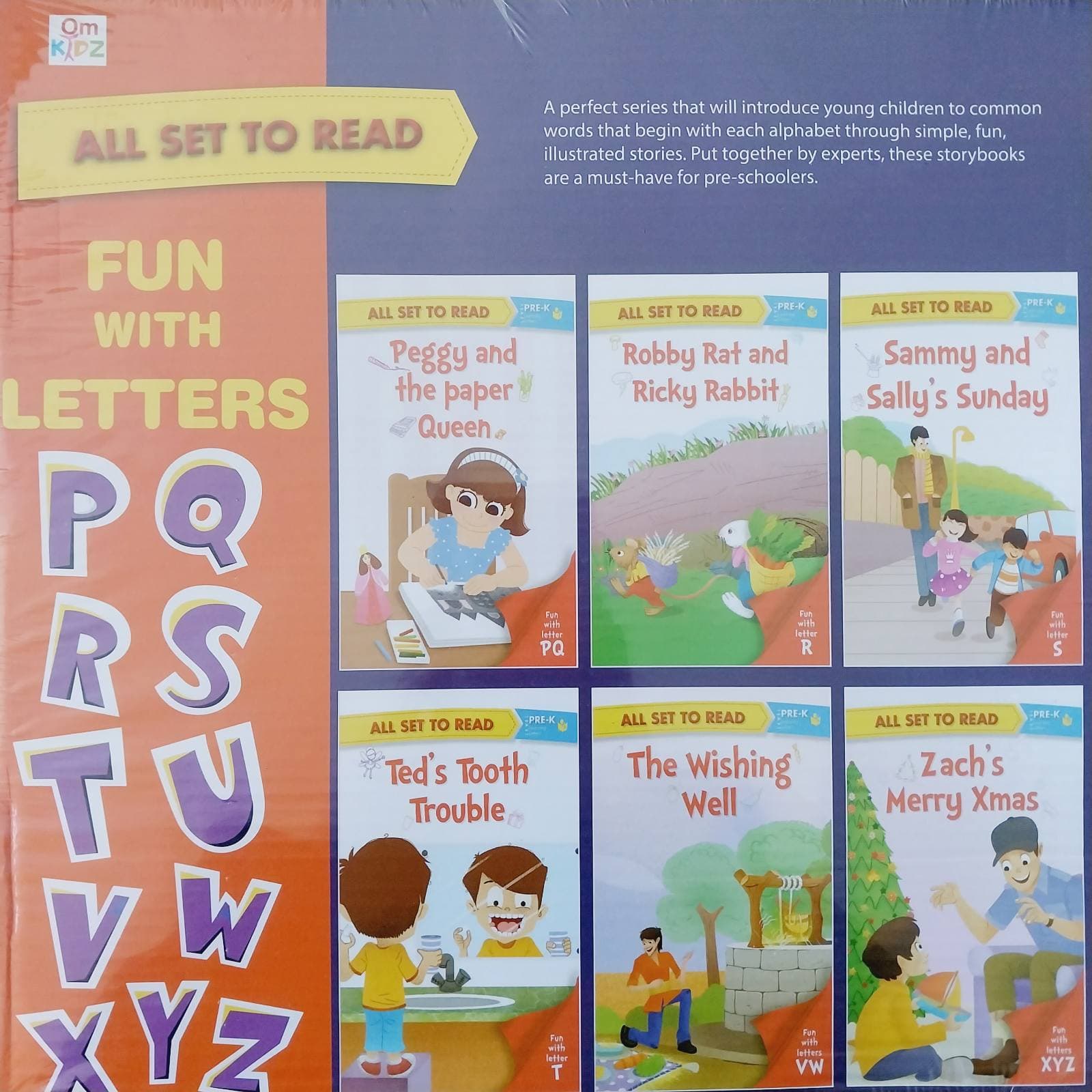 All Set To Read Fun With Letters Pack 3 (P,Q,R,S,T,U,V,W,X,Y,Z), Om Kidz