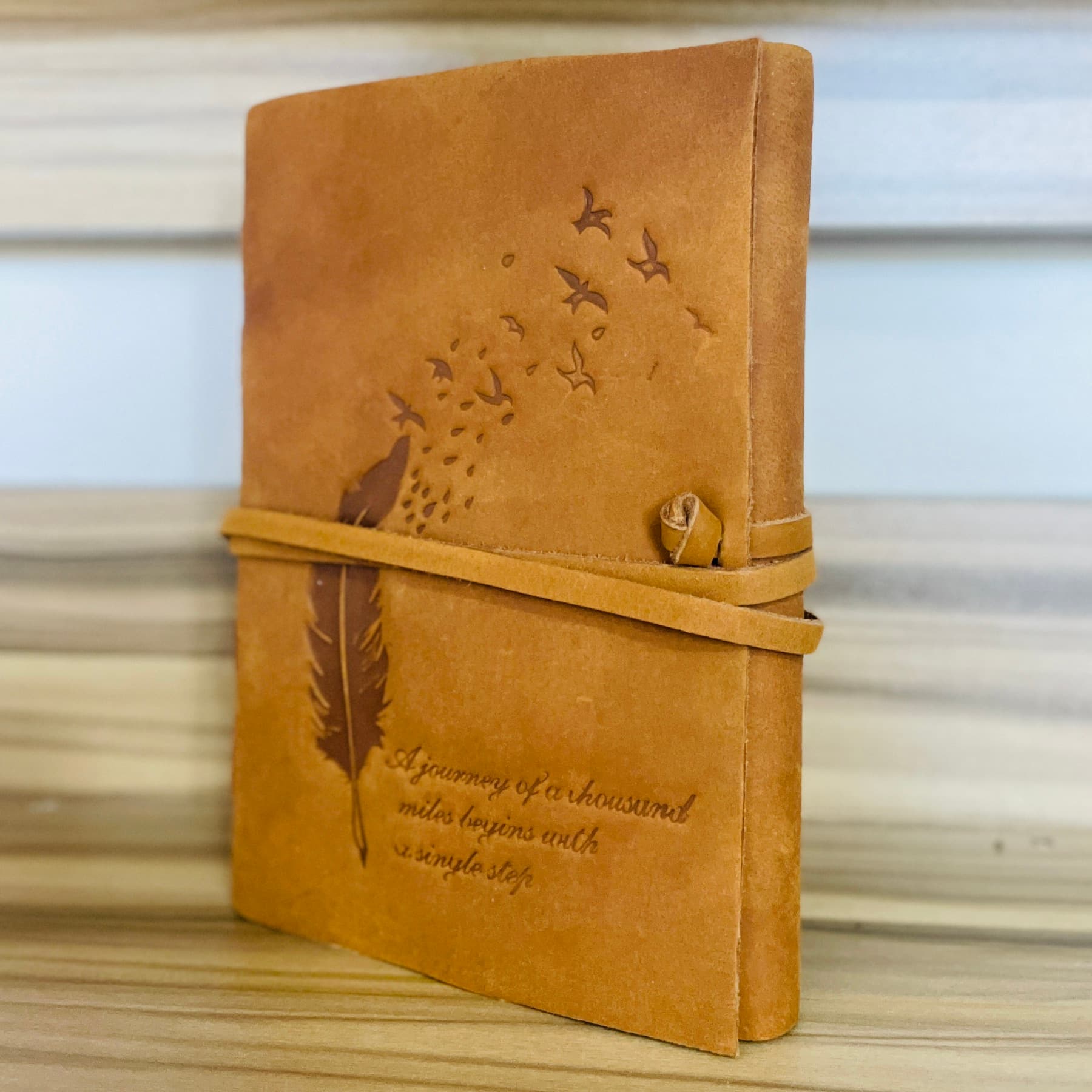 CAVALO - Be Unique Leather Diary Embossed With Leaf of Tree & a Quote 240 Pages