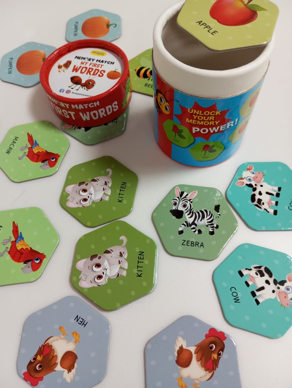 Memory Match : My First Words - Majestic Book Club Educational Toy