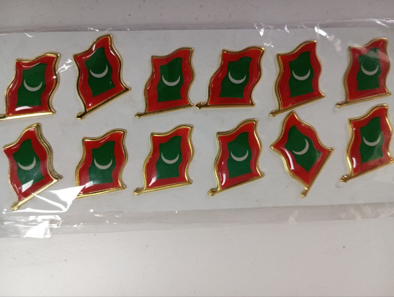 Badge Maldivian Flag, Magnetic 4x6CM