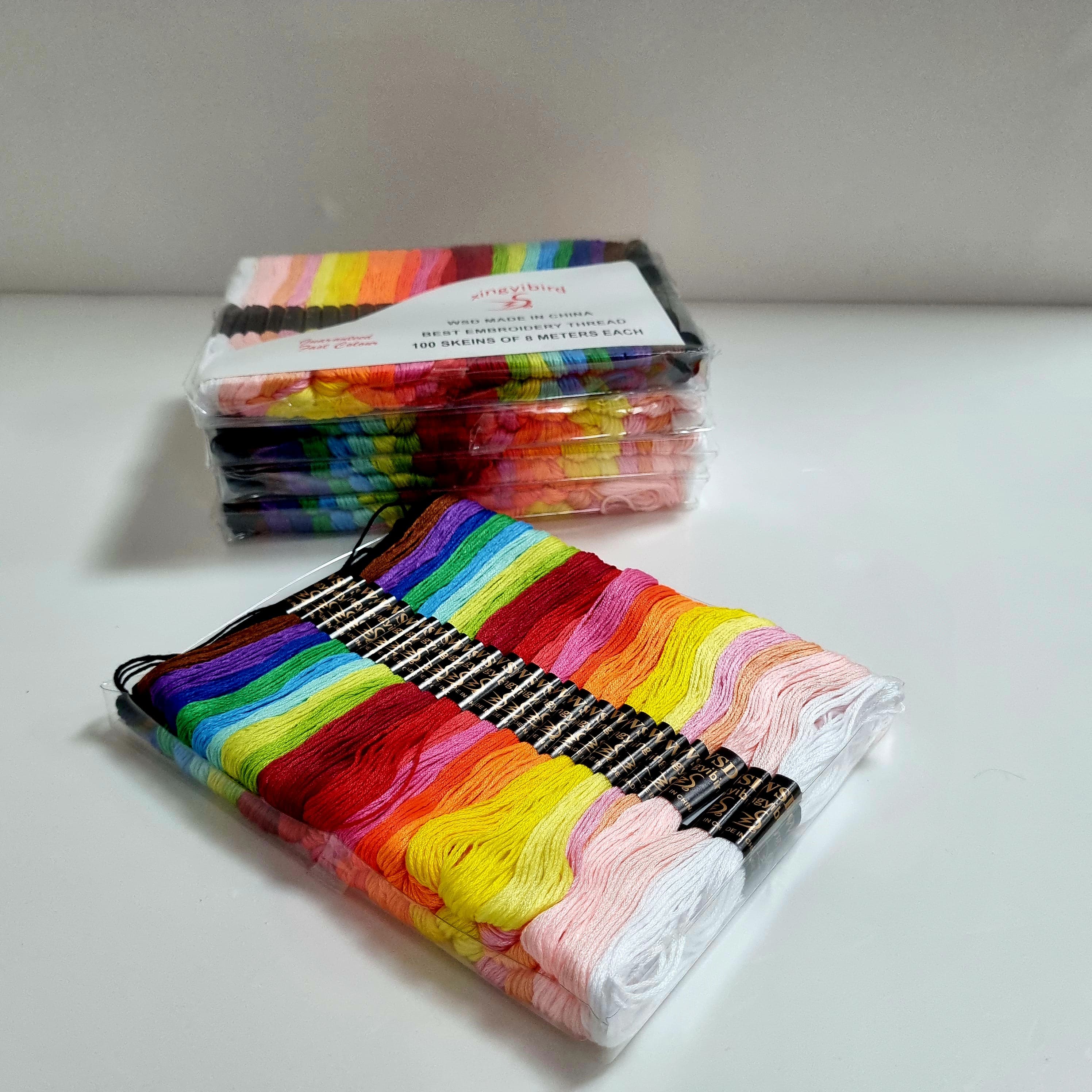 Xingybird Best embroidery thread 100Skeins Of 8 Meters Each 20×60cm packEmbroidery Thread