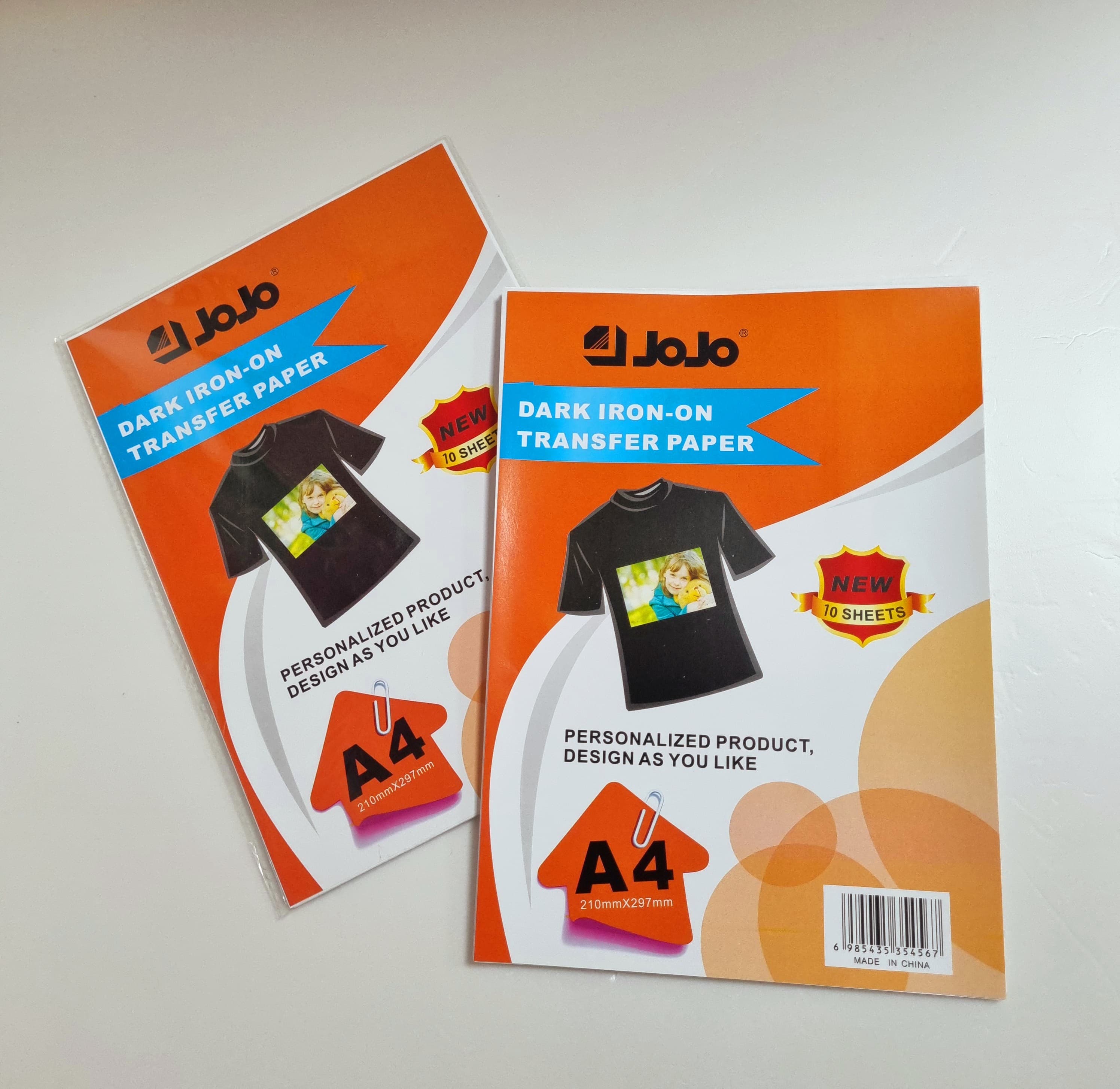 JoJo Dark Iron-on Transfer Paper A4 210x297mm 10 sheets