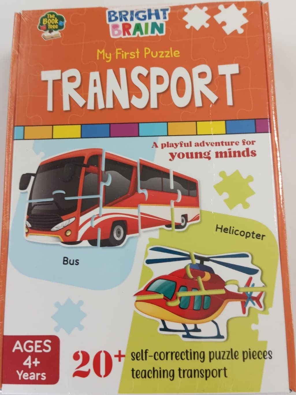 Bright Brain - My First Puzzle : Transport - 20+ Pieces - Majestic Book Club Educational Toy