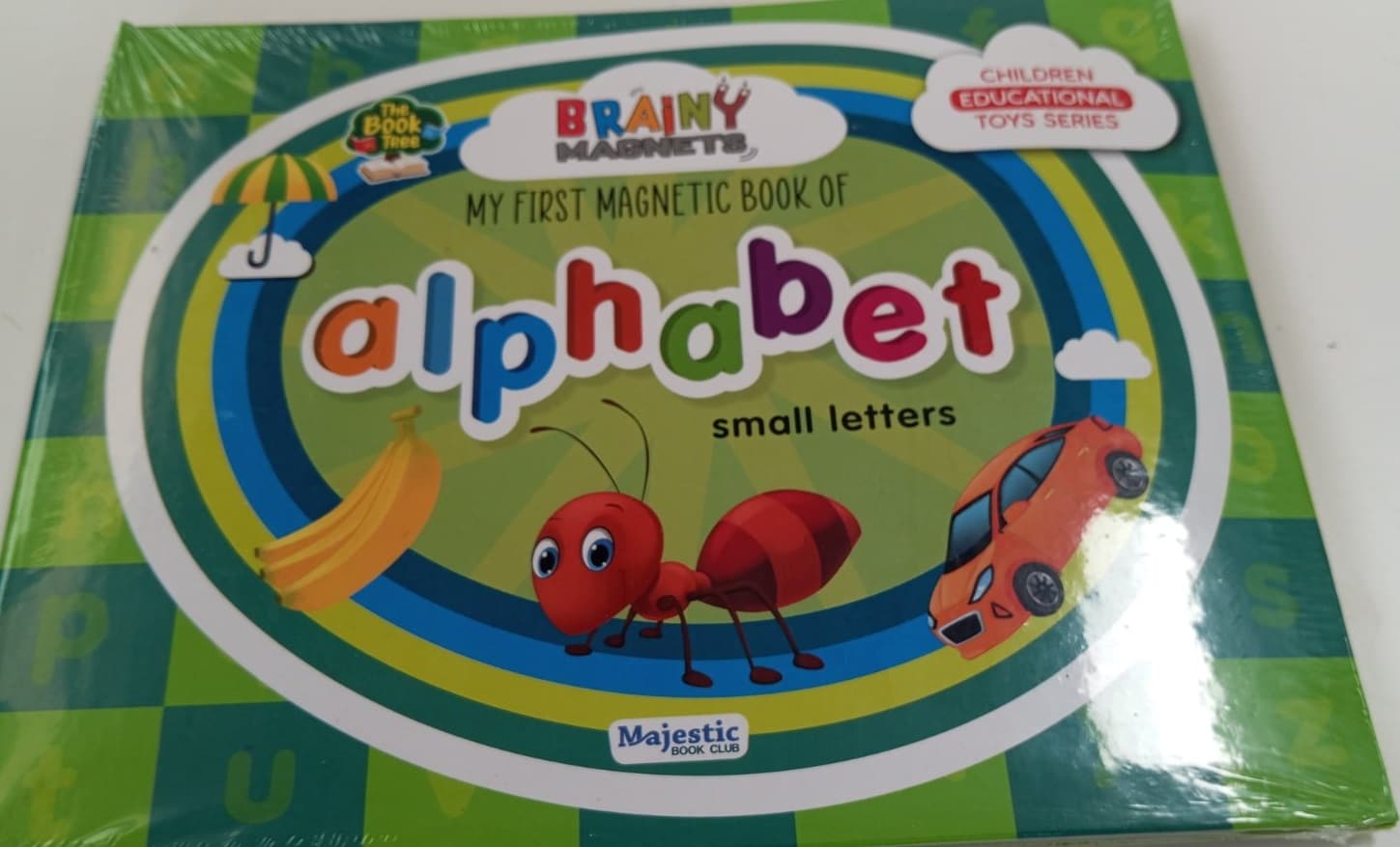 Brainy Megnets - My First Magnetic Book Of : Alphabet Small Letters - Majestic Book Club Children Educational Toy Series