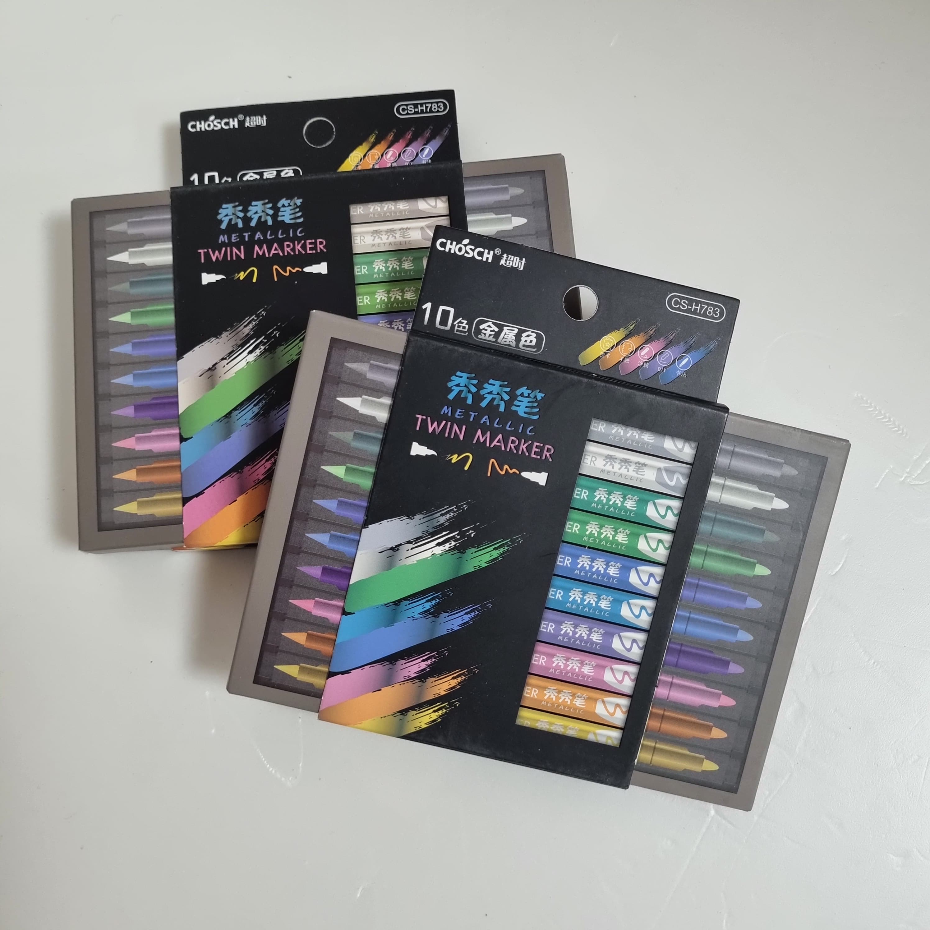 Chosch Metallic Twin Marker Set Of 10 CS-H783