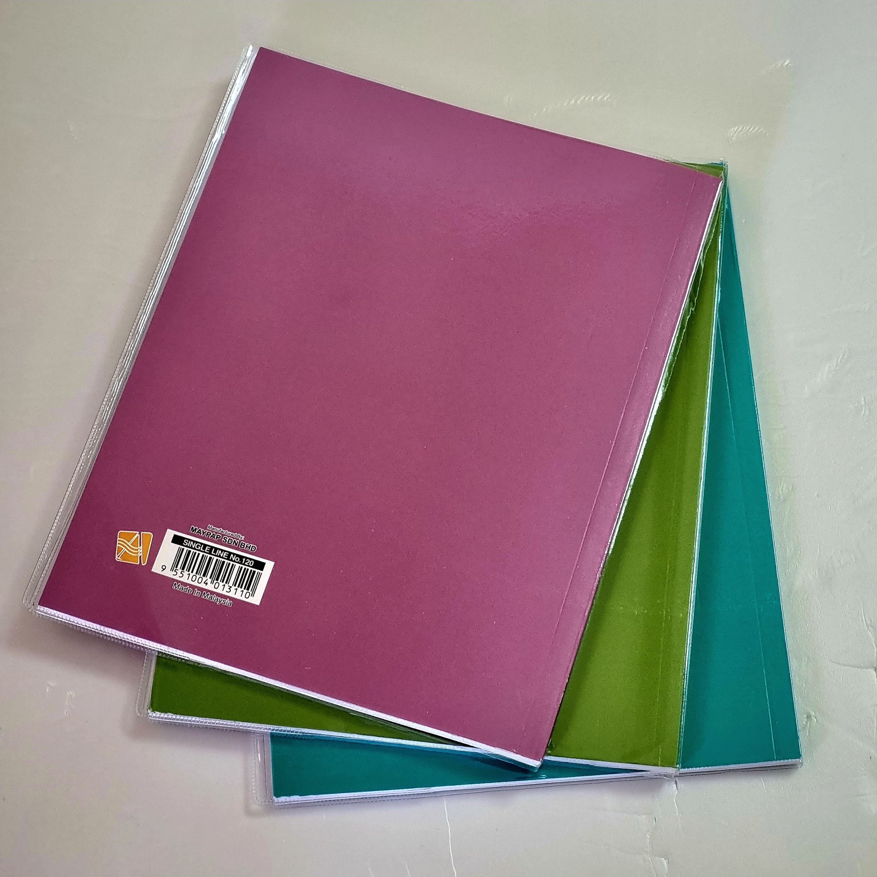 Soft Cover Exercise Book No. 120 (Single Line) - A01SC - with PVC jacket