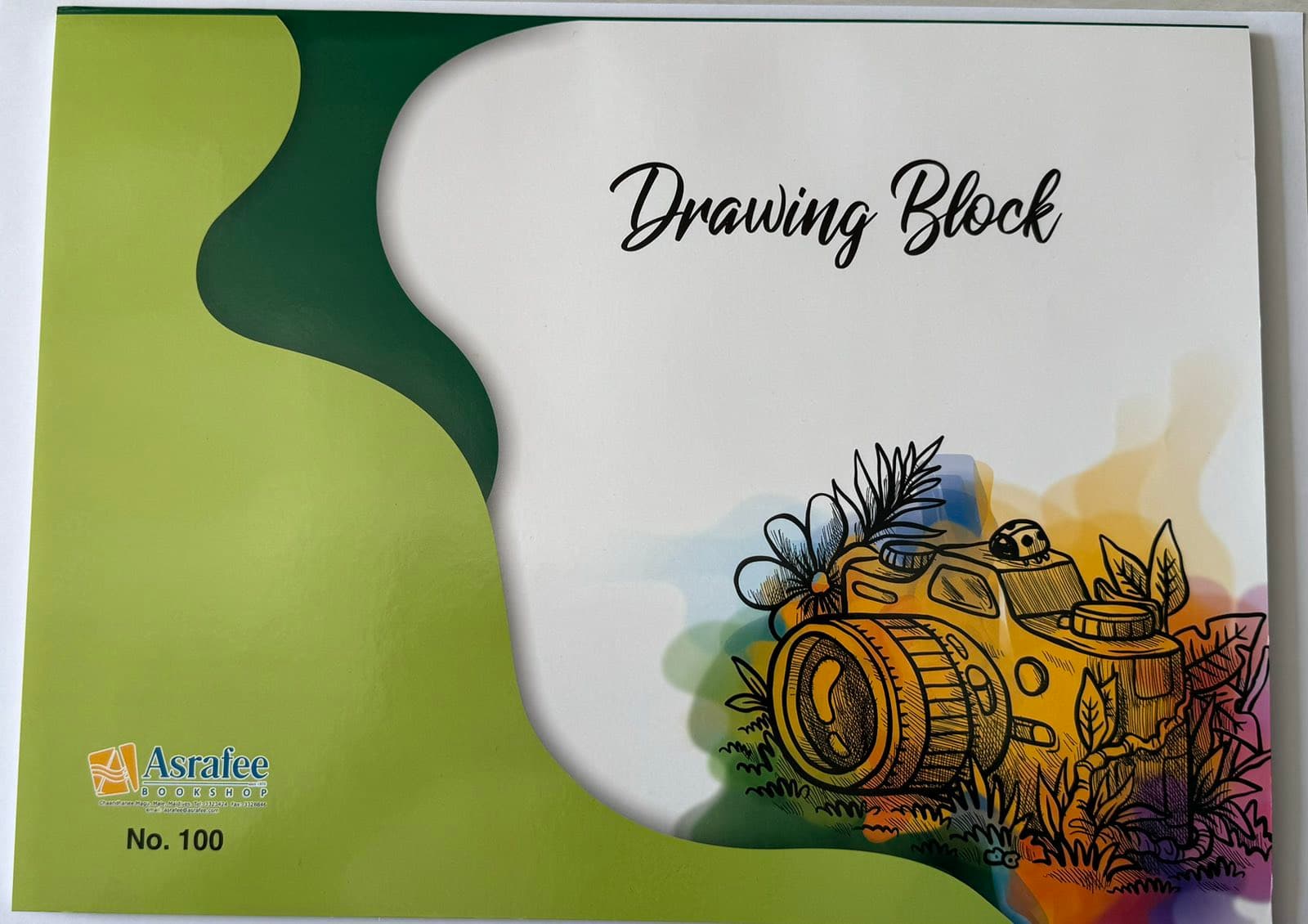 Drawing Block, A38, 20 Sheets, 380x280 mm, 165gsm, Asrafee, No.100
