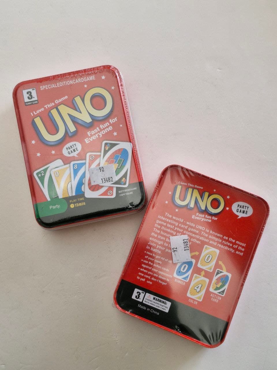 UNO Play Time 15min Double Card Set in Tin Box
