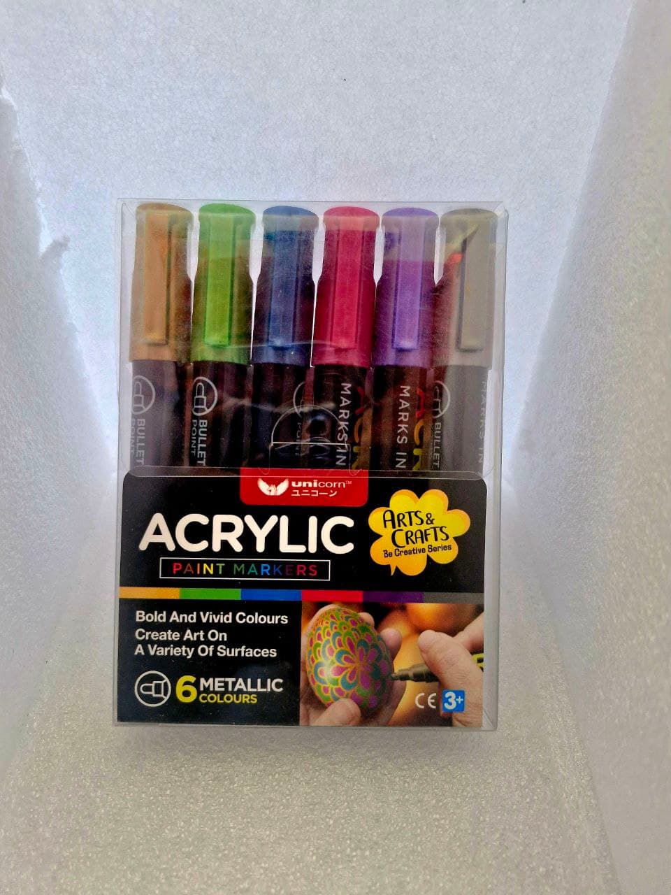 Unicorn Acrylic Paint Markers 6 Metallic Colours UAM-6CT-M