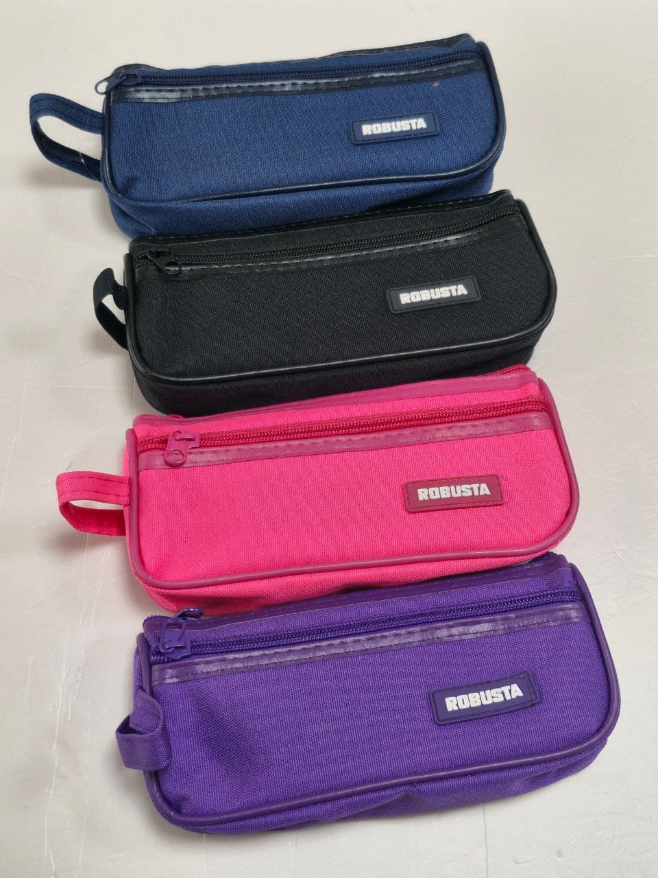 Rombusta Pencil Case with 2 Pocket : Black and Pink Colour Item No. 170-132