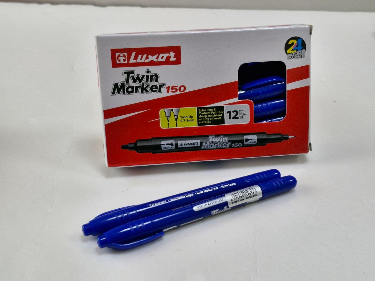 Luxor : Twin Marker 150, Twin Tip 0.7 ‐ 1mm, Blue