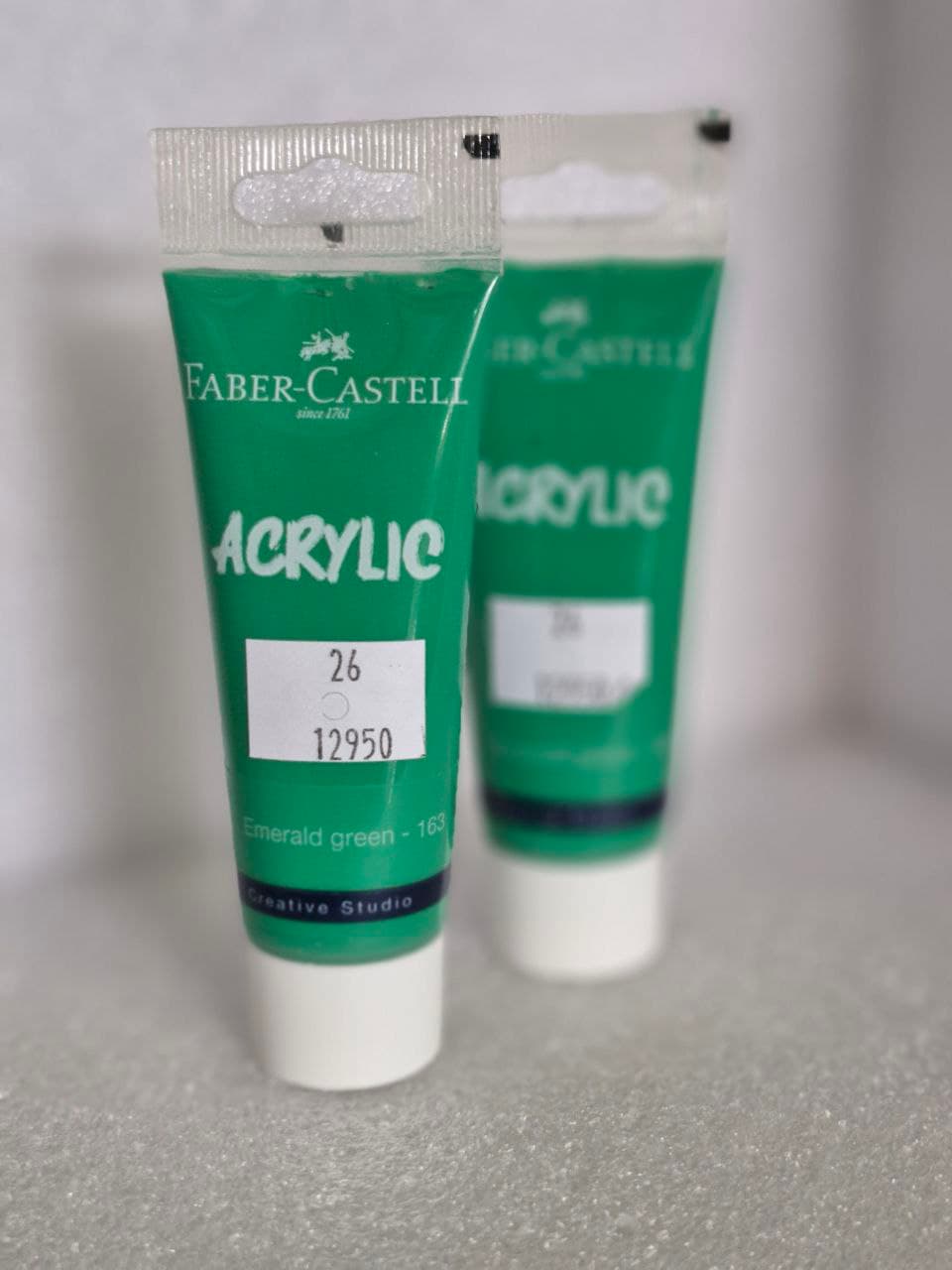 Faber-Castell, Acrylic Color 40ml Tube, Emerald Green-163, 144163