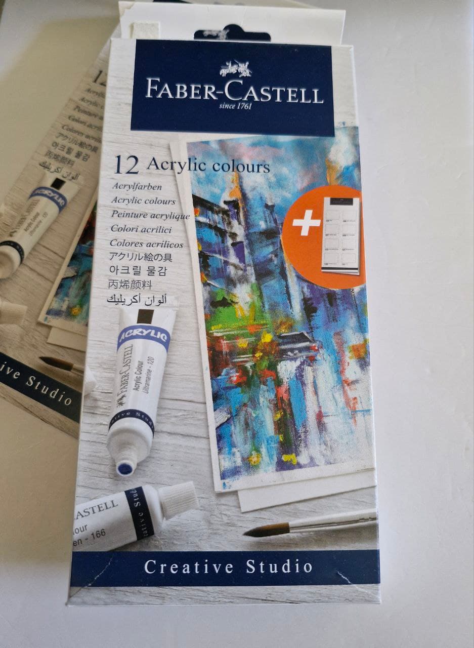 Faber Castell 12 Acrylic colours 9ml 379012