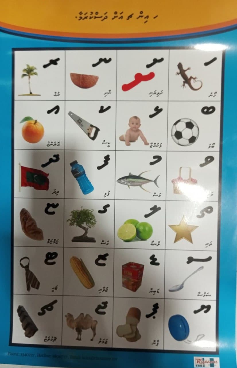 Wall chart HaaShaviyani