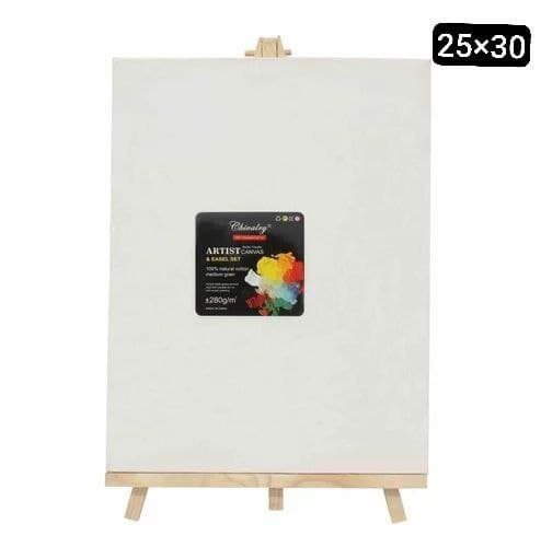 Chivalry studio quality canvas & easel set 280g/m2 25x30 cm