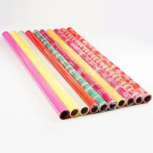 Various flower Design PVC Clear Book Wrapper 70CMx10M meter roll, 22632‐5