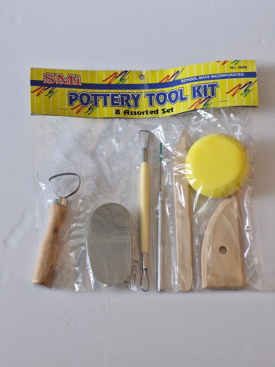 Pottery Tool Kit 8 Assorted Set School Mate Incorporated No. 6648