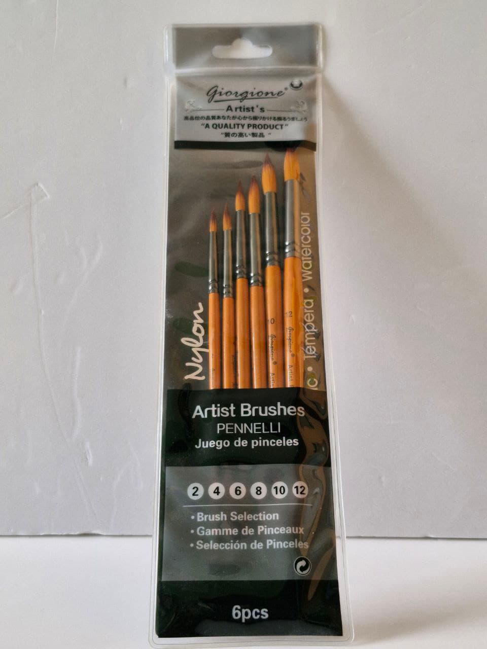 Giorgione, Artist Brushes Pennelli Juego de pincele, 2,4,6,8,10,12 6pcs G‐6050R (Round)