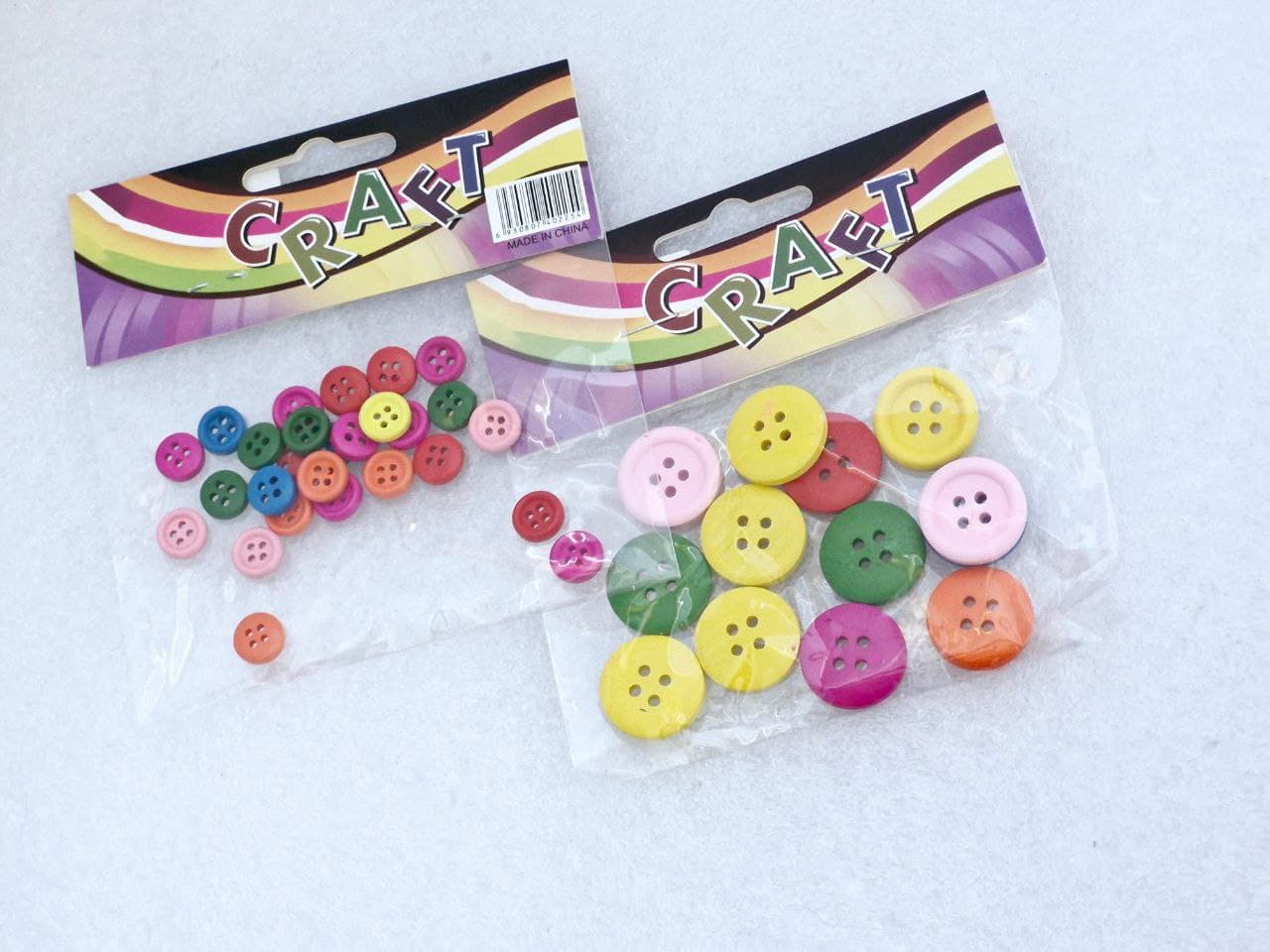 Craft Colorful Buttons 1cm 23 pcs / 2cm 12 pcs6930807402254
