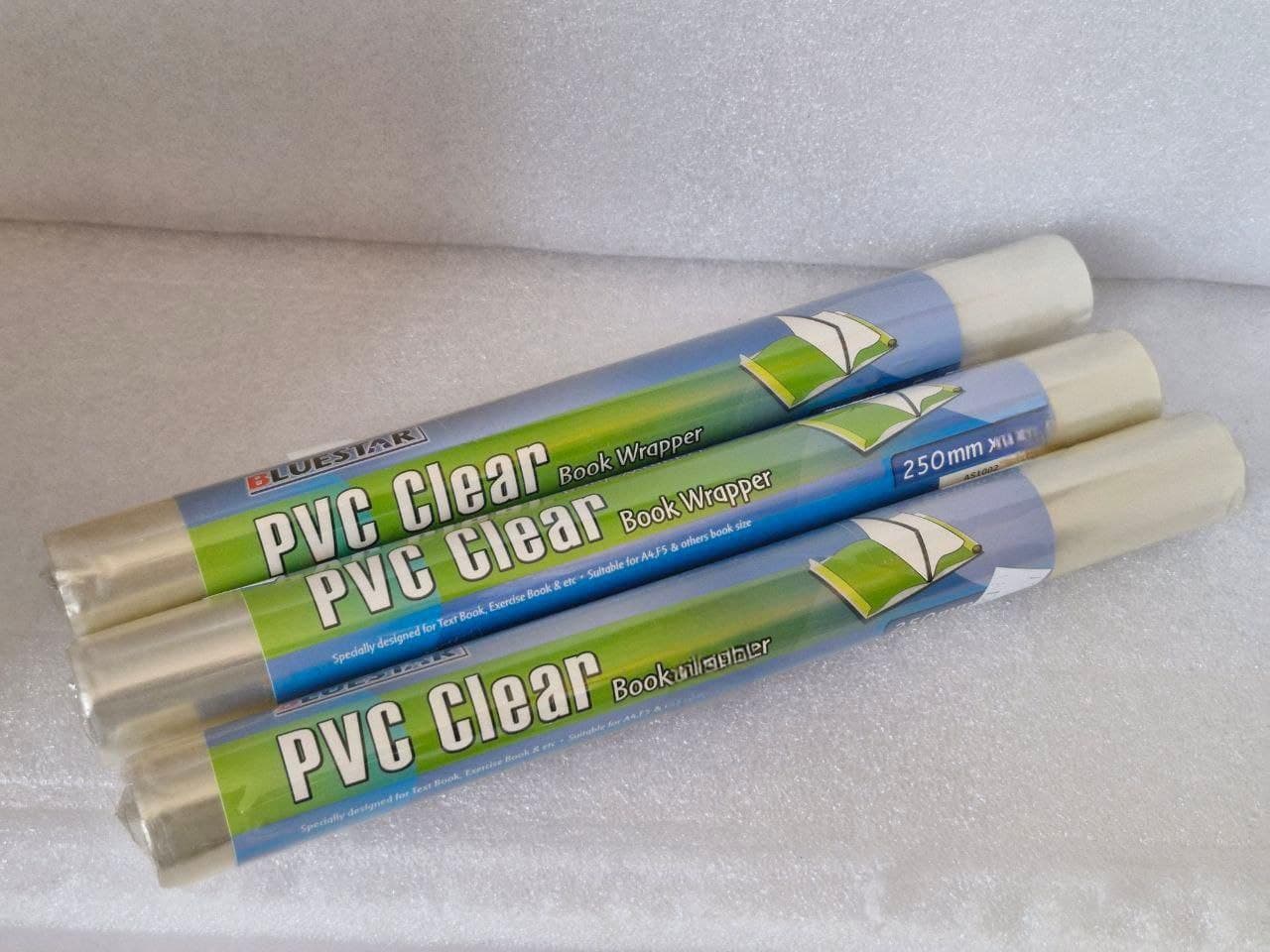 Book Wrapper PVC Clear Bluestar 250mmx10m AS1001