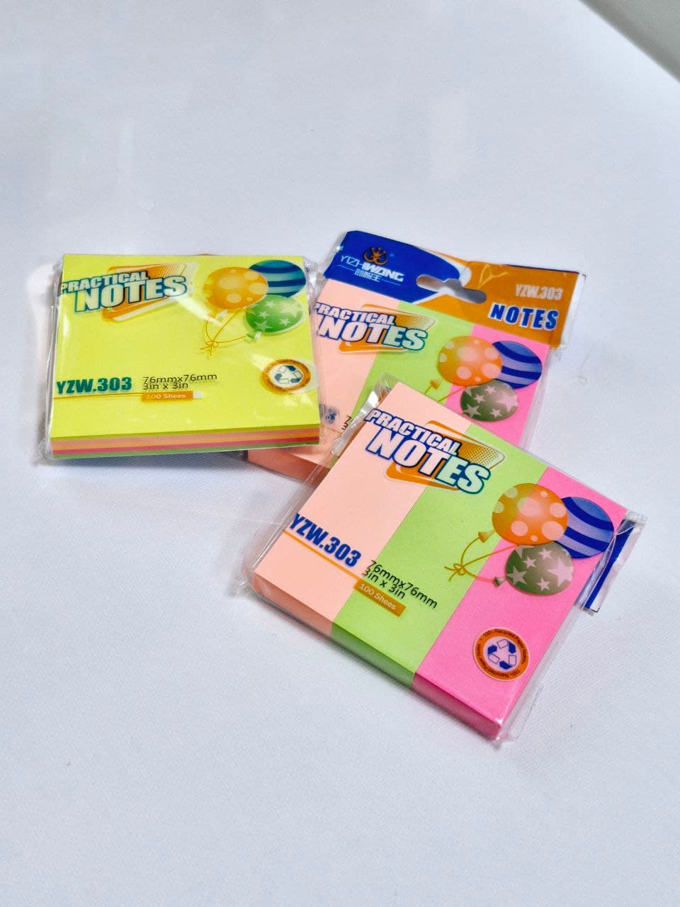 Practical Notes 76 x 76 mm, 100 Sheets : YizhiWang, YZW.303, multi-color notes