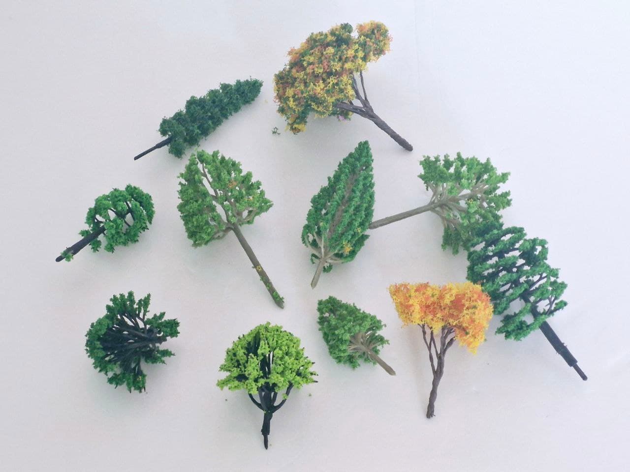 Type C : Plastic Mini Tree - 12 Types of tree in pack