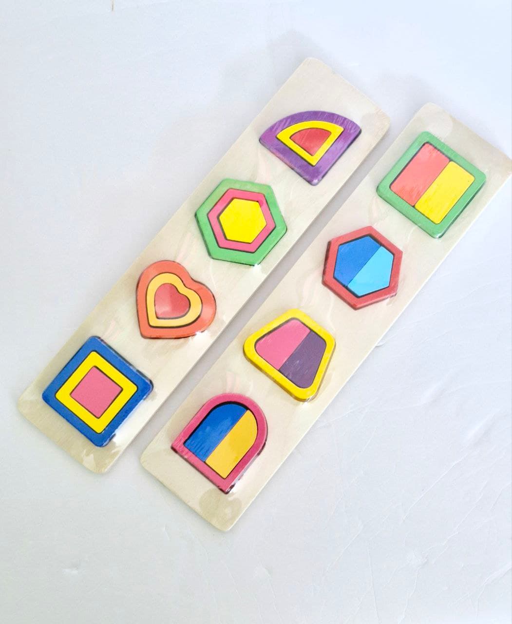 Wooden Puzzle 30×7cm 4 Shapes LHY-2957