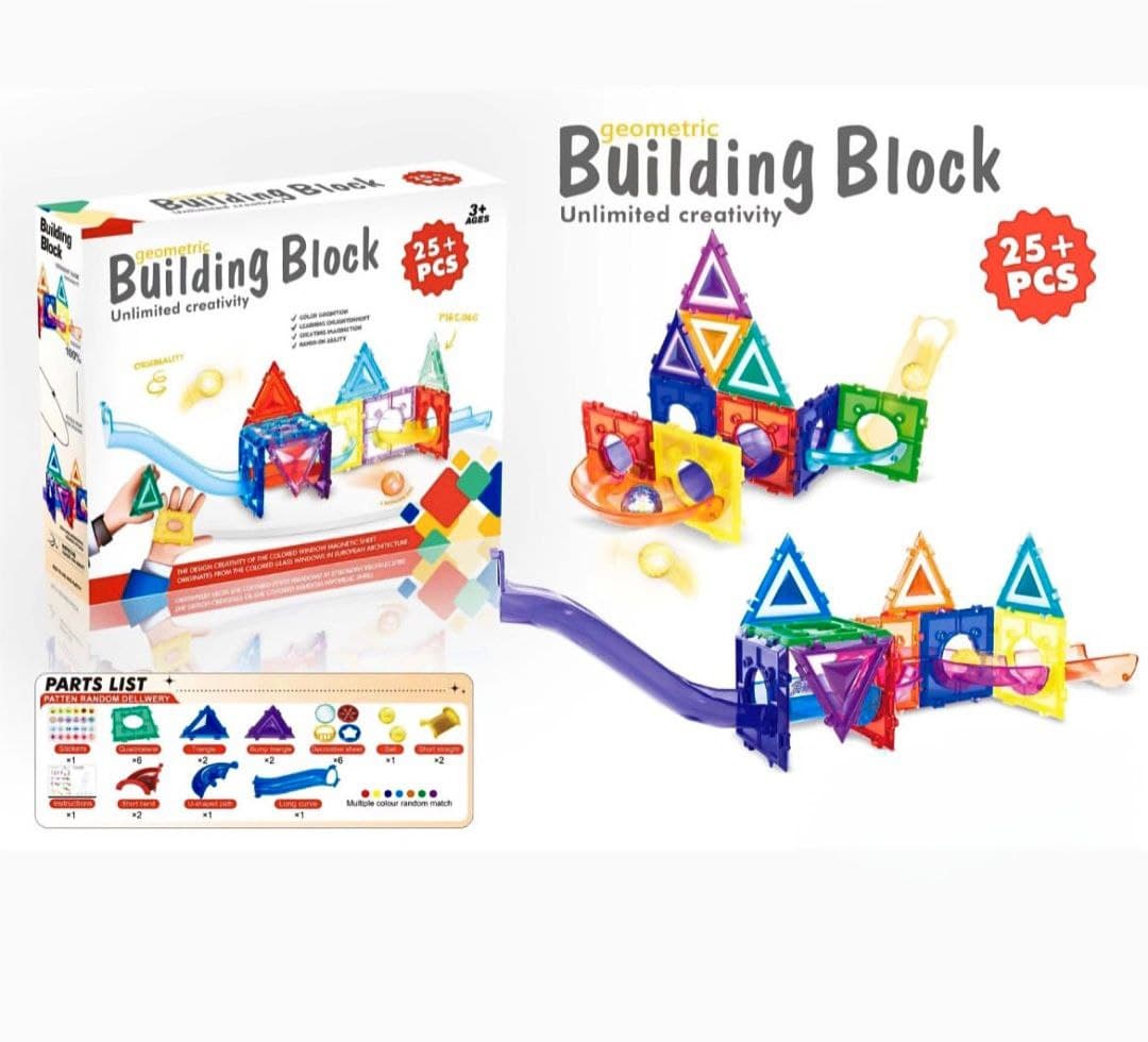 Geometric Building Block 25Pcs Age 3+ Unlimited Creativity No. 2019