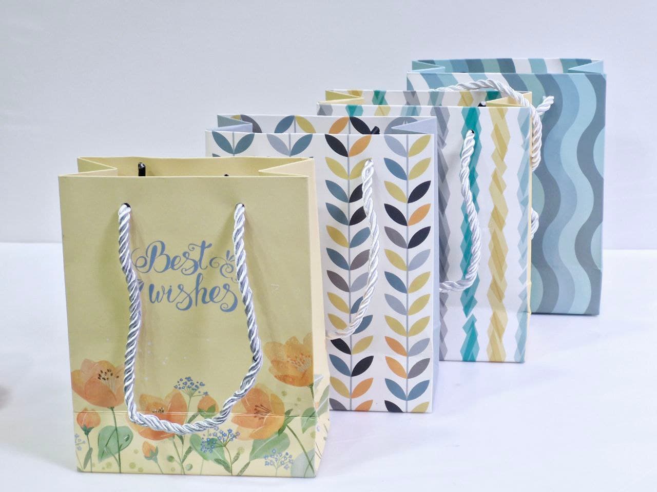 Best Wishes Paper Gift Bag With Handle 125x60x160mm JW-XS-6008D