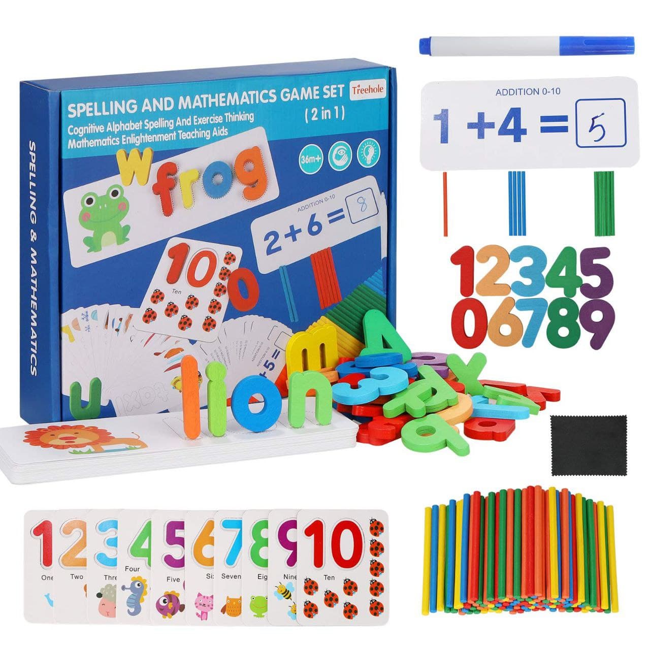 Treehole Spelling And Mathematics Game Set (2 in 1)