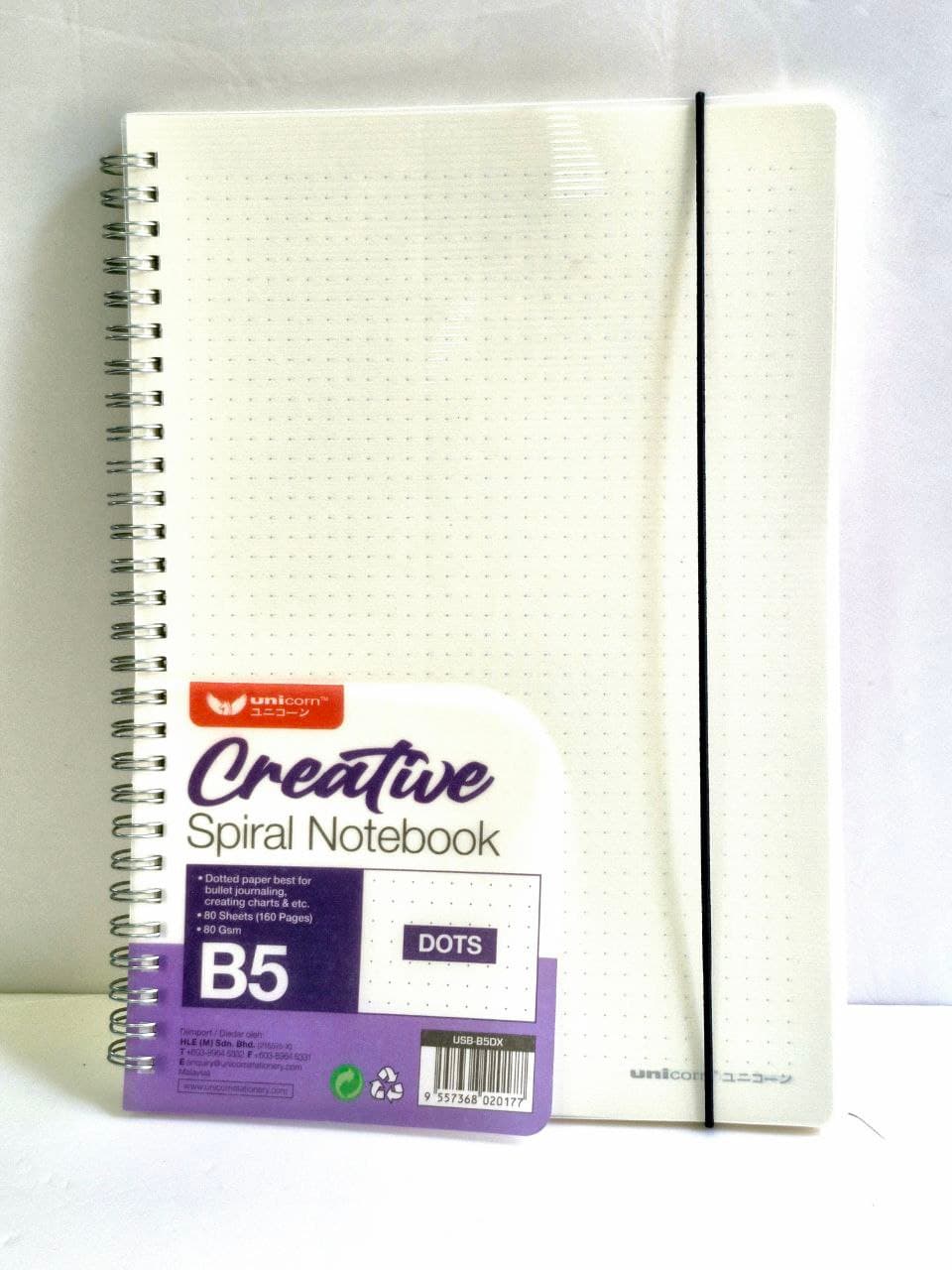 Unicorn Creative Spiral Notebook B5 Dots No. USB‐B5DX
