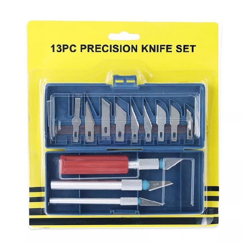 13PC Precision Knife Set 13 blades and 3 handles