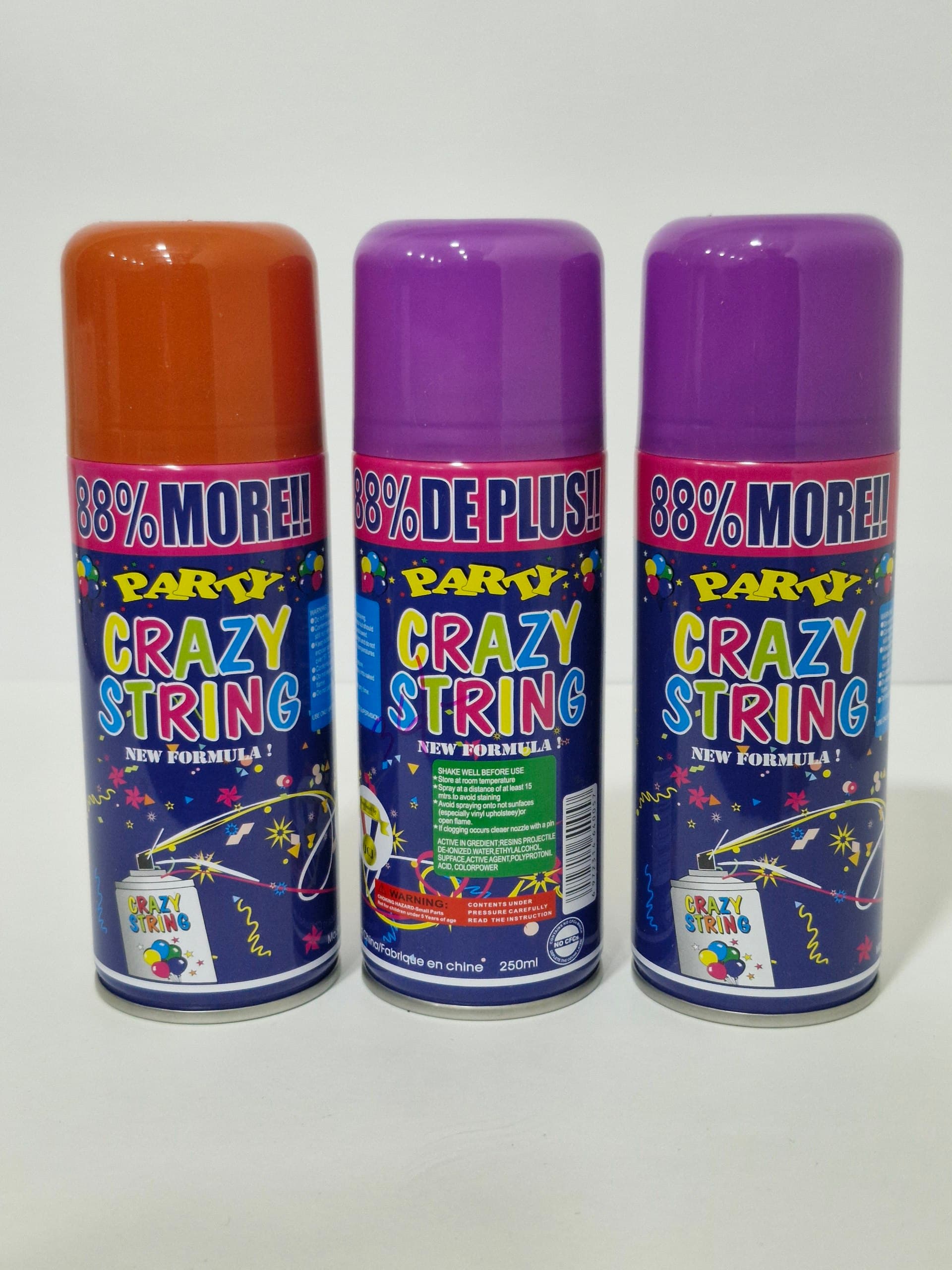 Party Crazy String Spray Bottle 250ml, 88% more!!