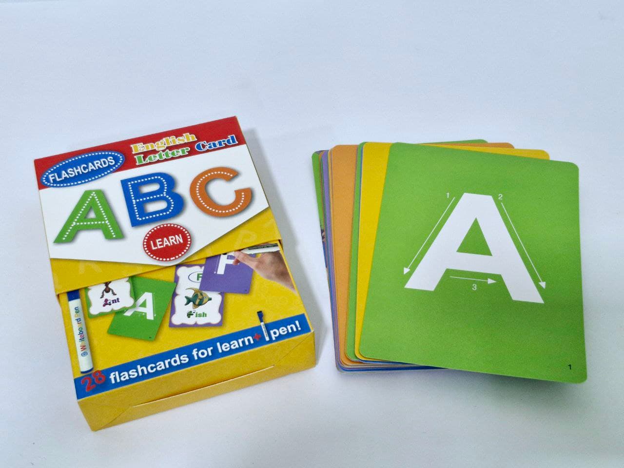 Flash Cards with Whiteboard Pen : English Letter Card, No. BK30040