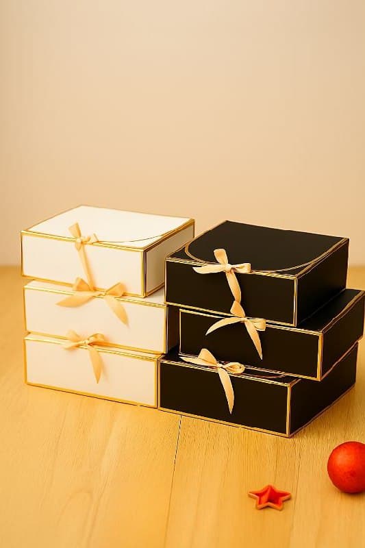 Gift Boxes with Golden Ribbon - Large 30.48x24.89x7.87 cm