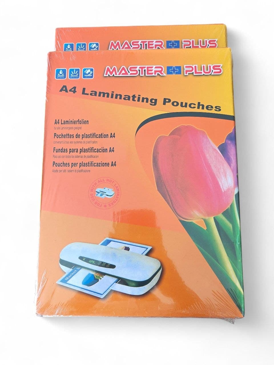 A4 Laminating Pouches, Master Plus, 100 Pouches, 125 Micron