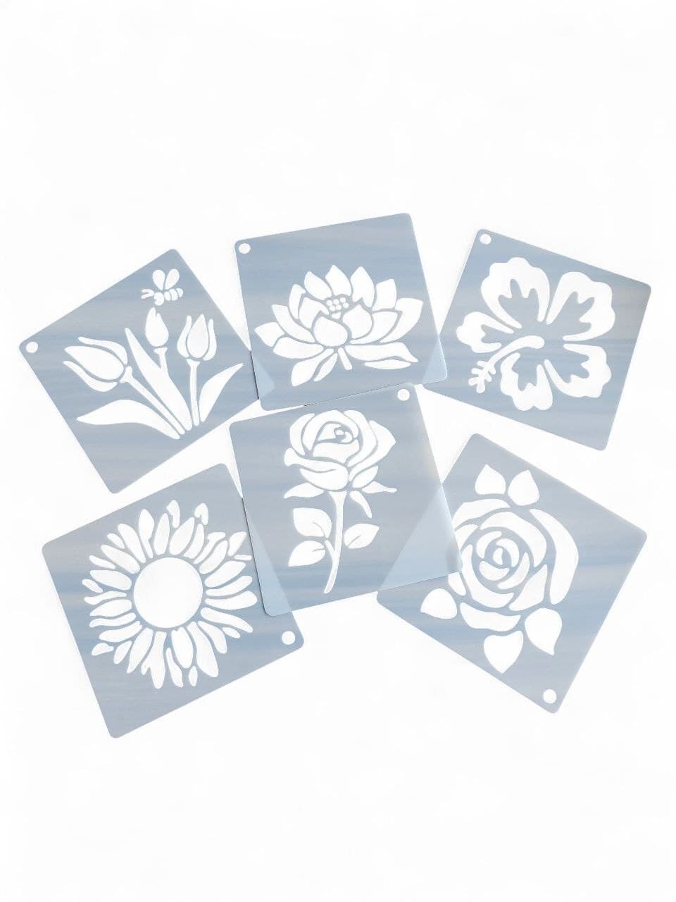 DIY Stencil Pack – 50pcs of Flower, Plant & Butterfly Designs (7.62 cm)