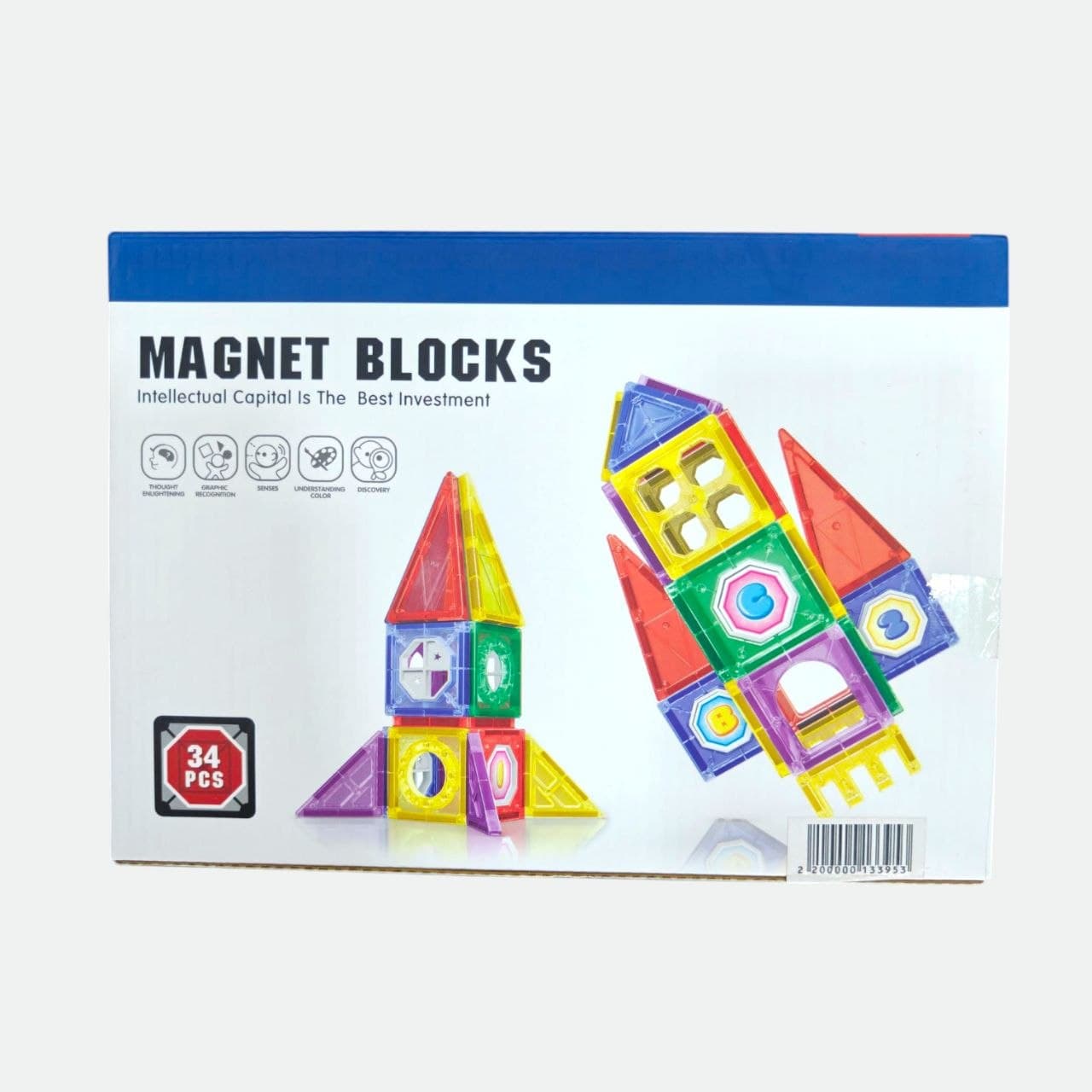 Magnet Blocks Intellectual Capital Is The Best Investment 34 pcs : Dezhi