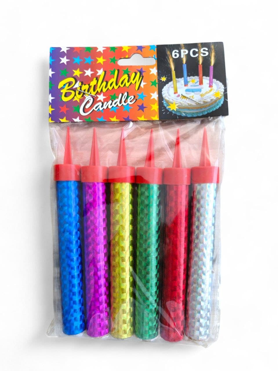 Sparkling Birthday Candle 15cm, 6 pcs in pack