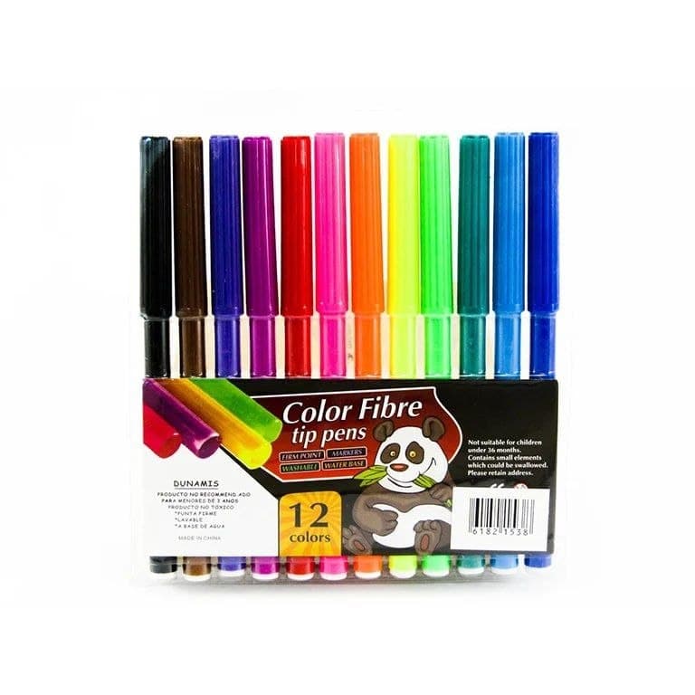 Color Fibre tip Pens 12 Colours 858-12