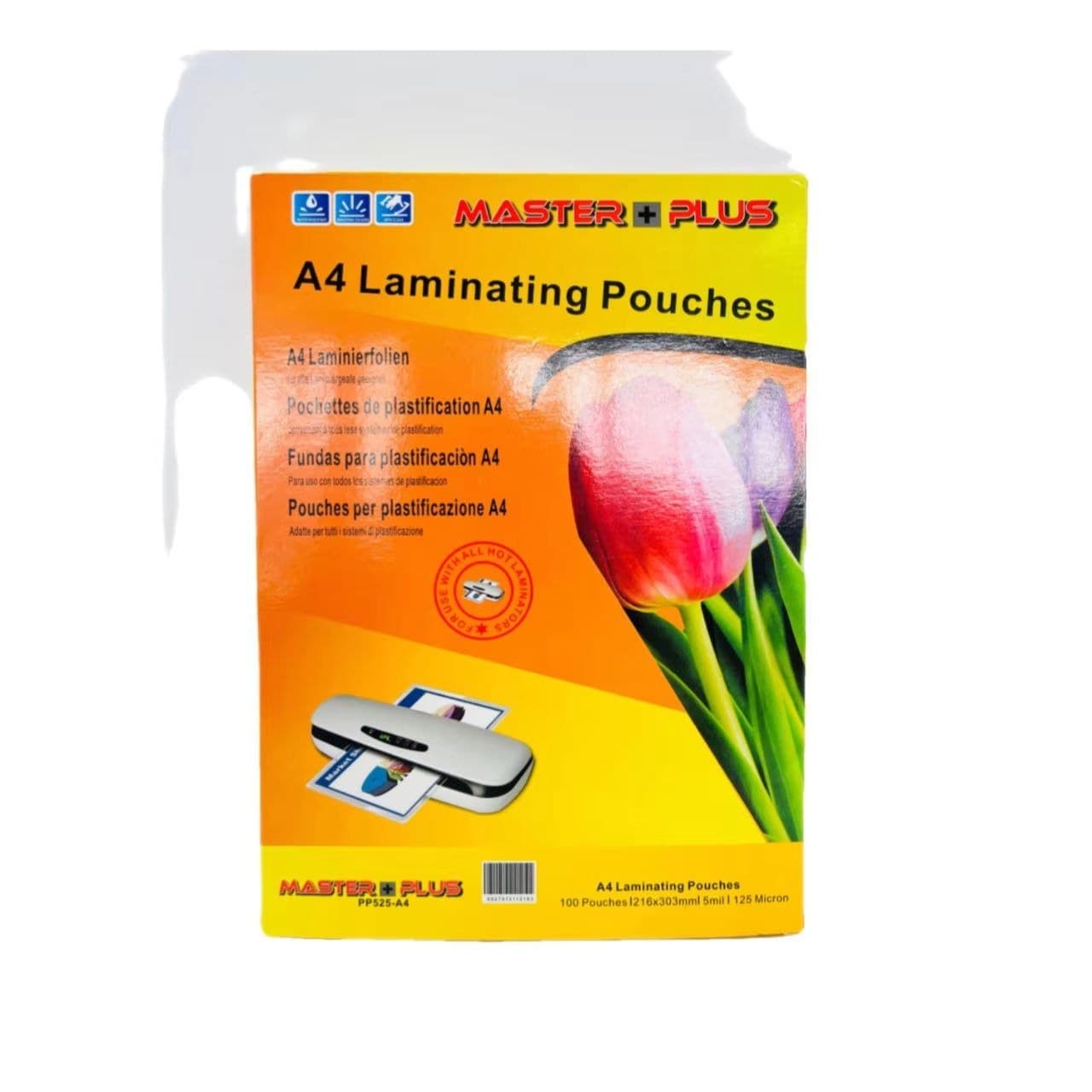 A4 Laminating Pouches, Master Plus, 100 Pouches, 100 Micron