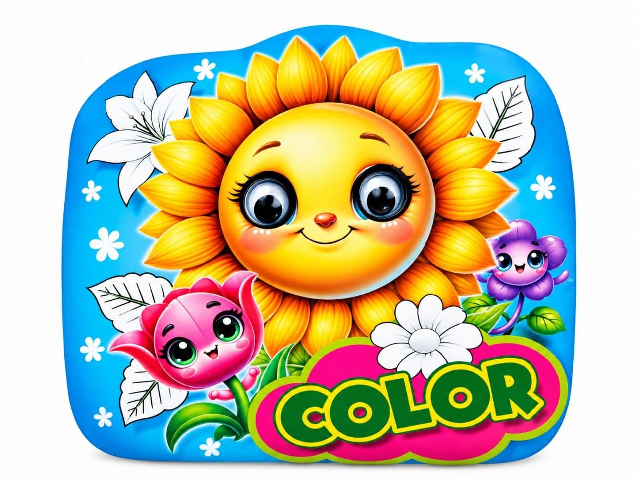 Animal Colouring Book with Googly Eyes : Honey Bekki, No. BK04242