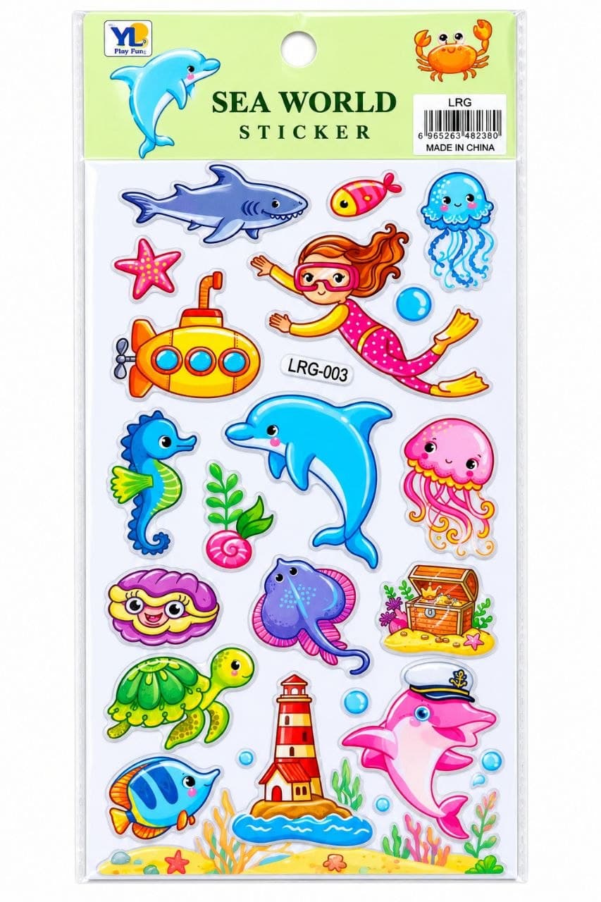 Sea World Sticker Card, No. LRG