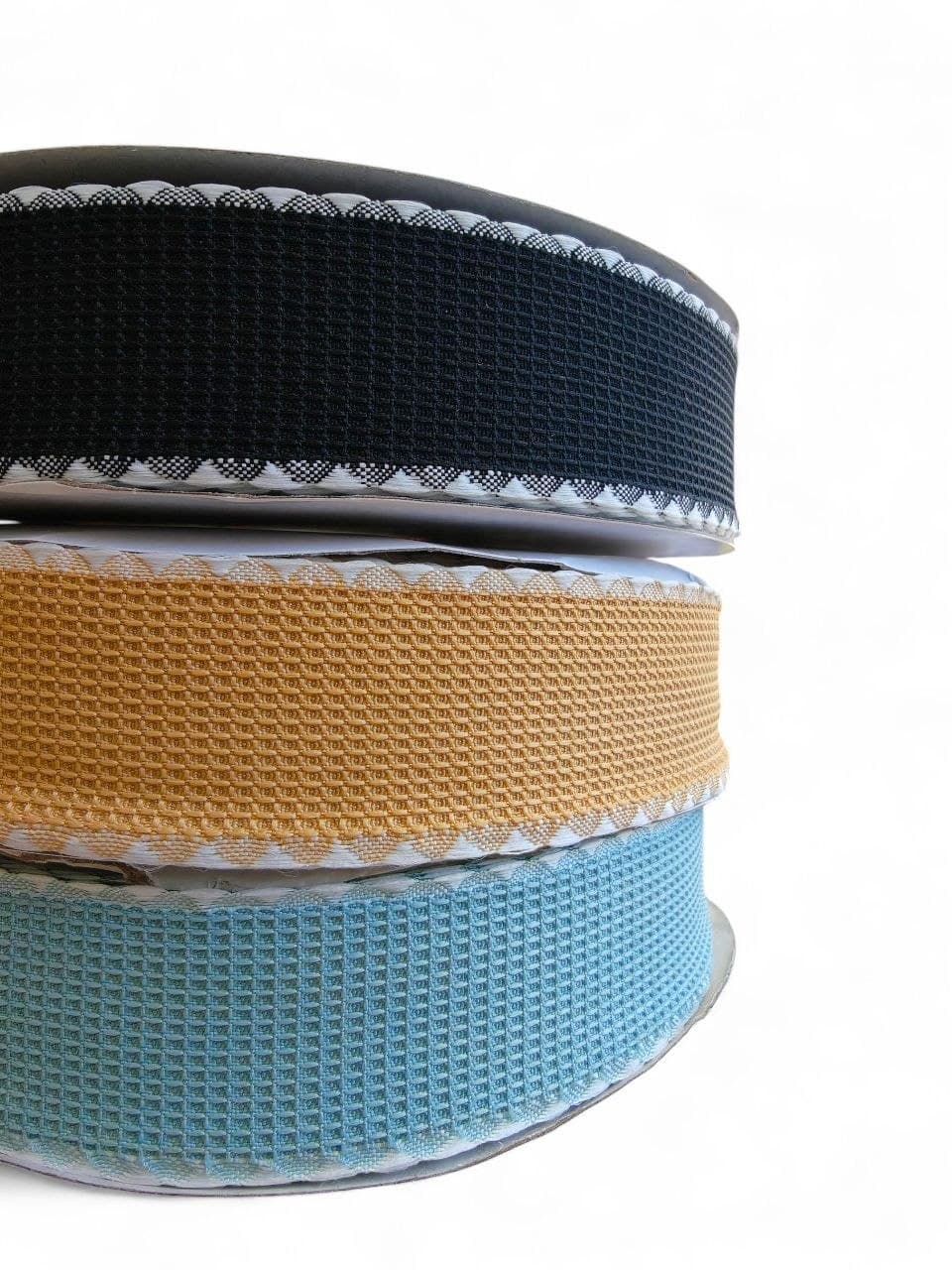 Ribbon Roll Cloth Type With Border Assorted Colours 4cm x 100y