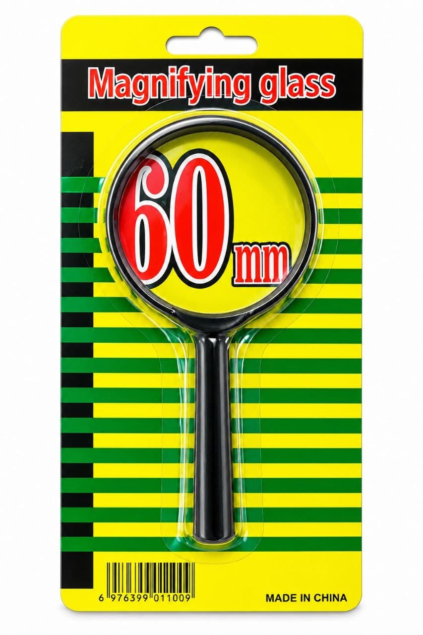 Magnifying Glass 60mm, Black Handle